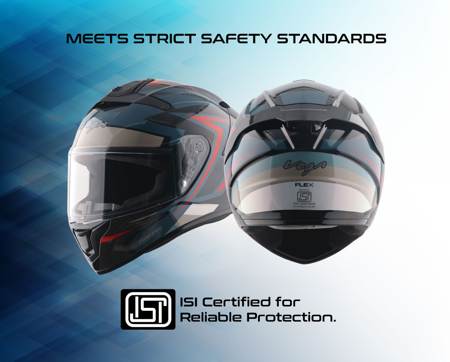 Image of VEGA VF-10 Turbo Flex Motorbike Helmet