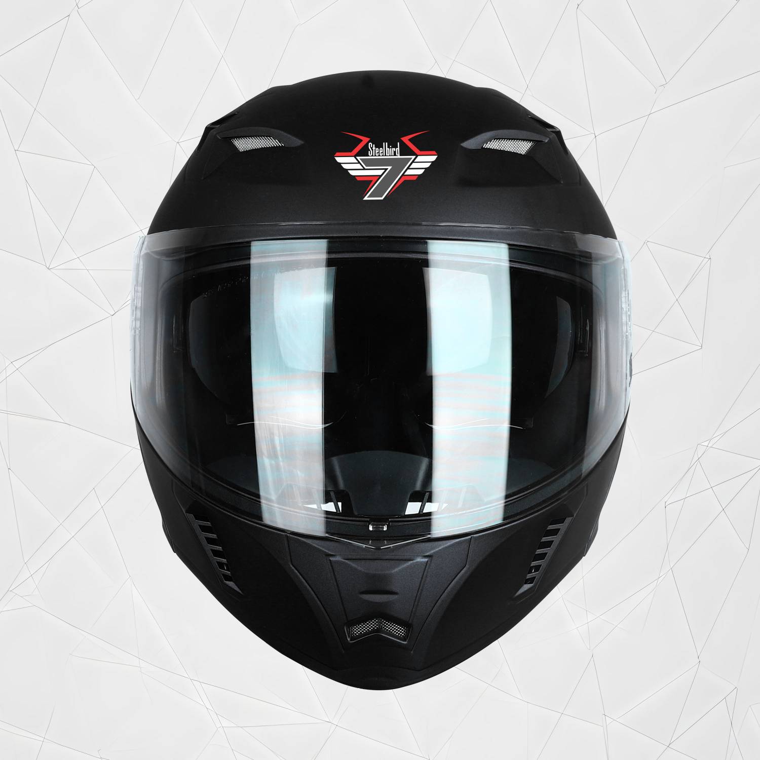 Steelbird SBA-20 7Wings Flip-Up Black Motorbike Helmet - Image 5
