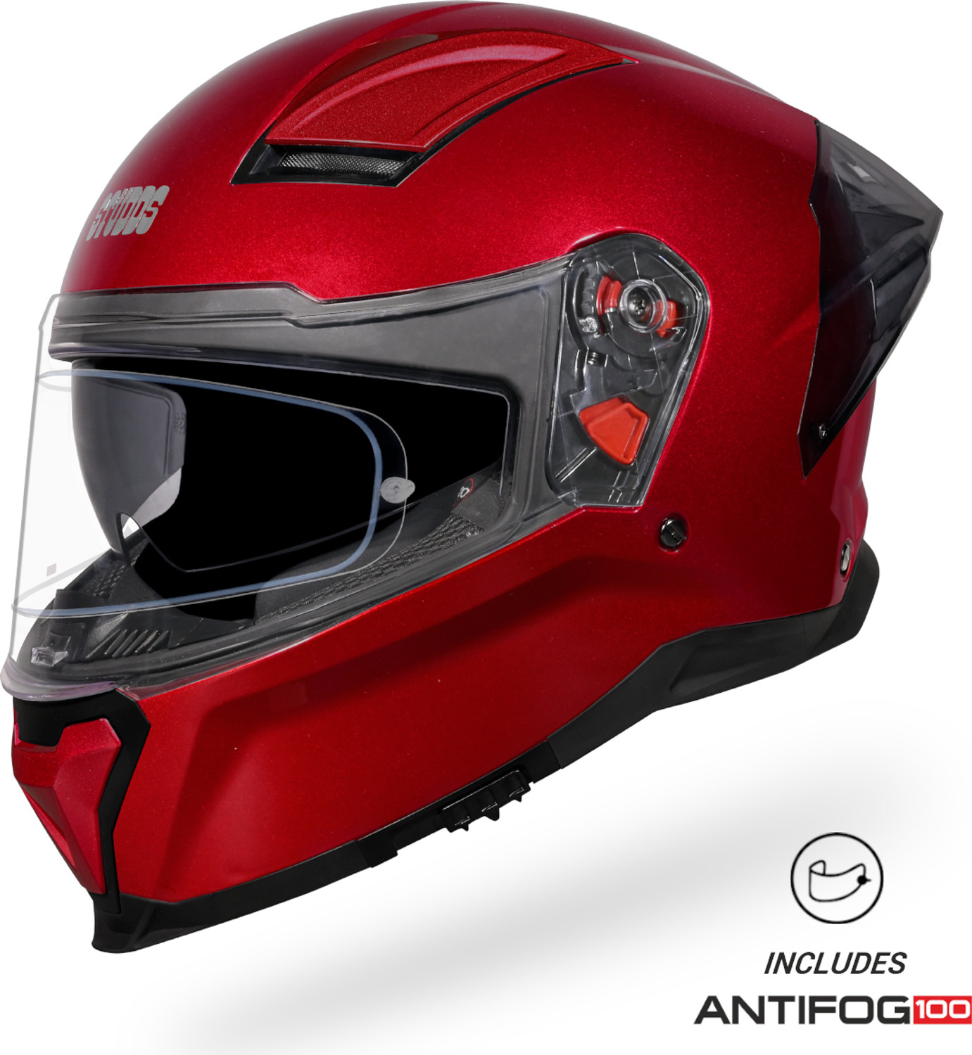 Image of STUDDS Helios Full Face ISI and DOT Certified Helmet with Antifog 100 Lens Motorbike Helmet