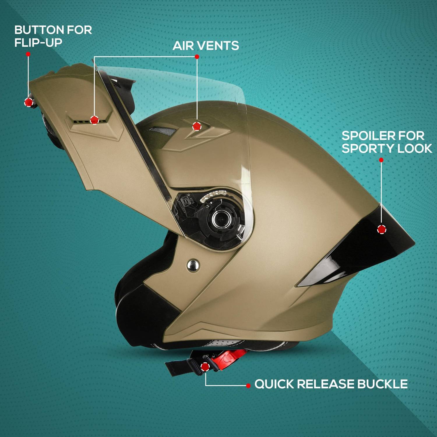 Steelbird SBA-20 7Wings Flip-Up Helmet Black - Image 3