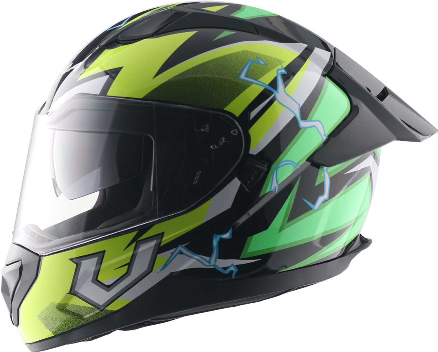 Image of VEGA Rapid Flash DV with Spoiler and Extra Smoke Visor Motorbike Helmet