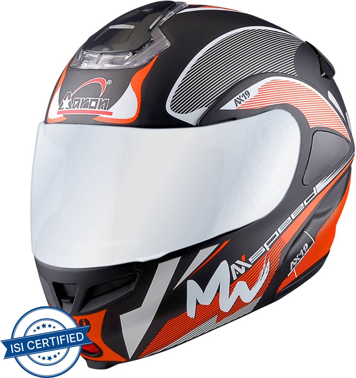 Aaron Hybrid Decor Max Speed Motorbike Helmet