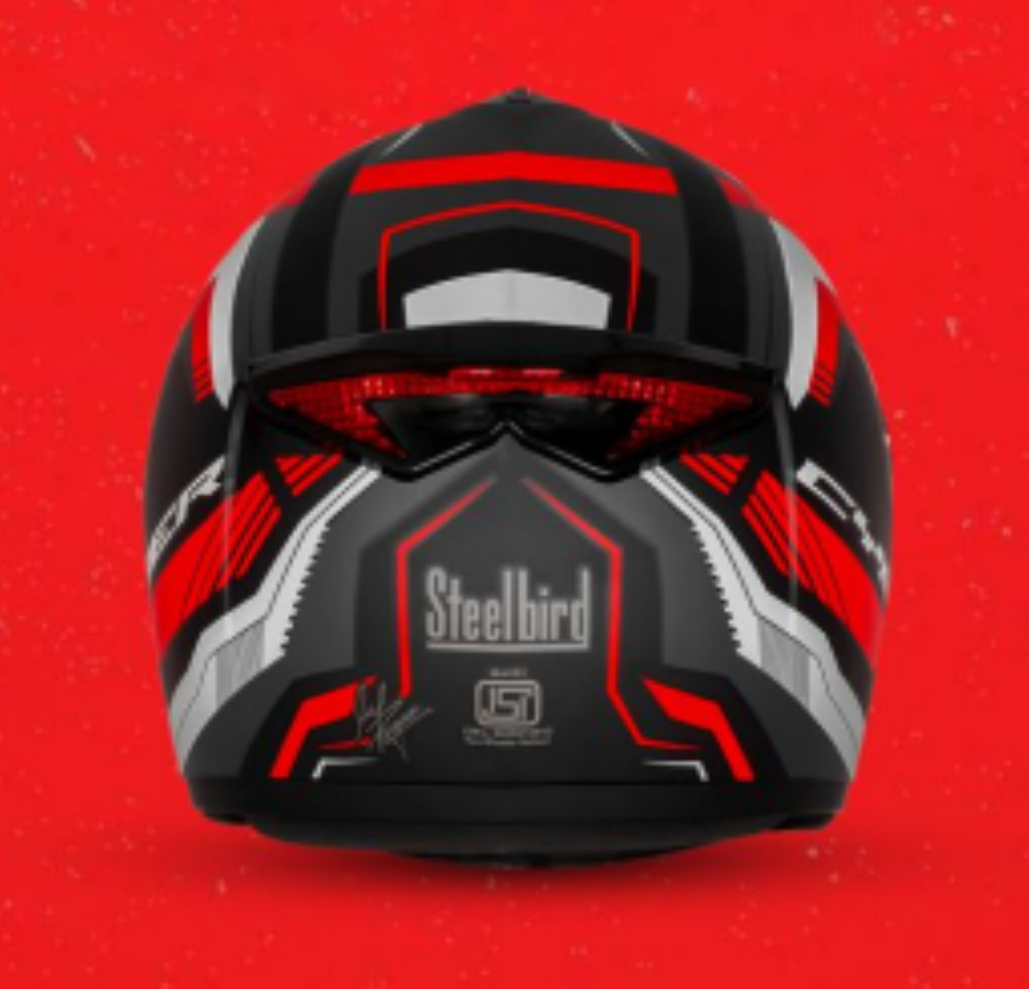 Image of Steelbird Air SBH-34 ISS Rox Cyber ISI Certified Full Face helmet for men 600mm Large Motorbike Helmet