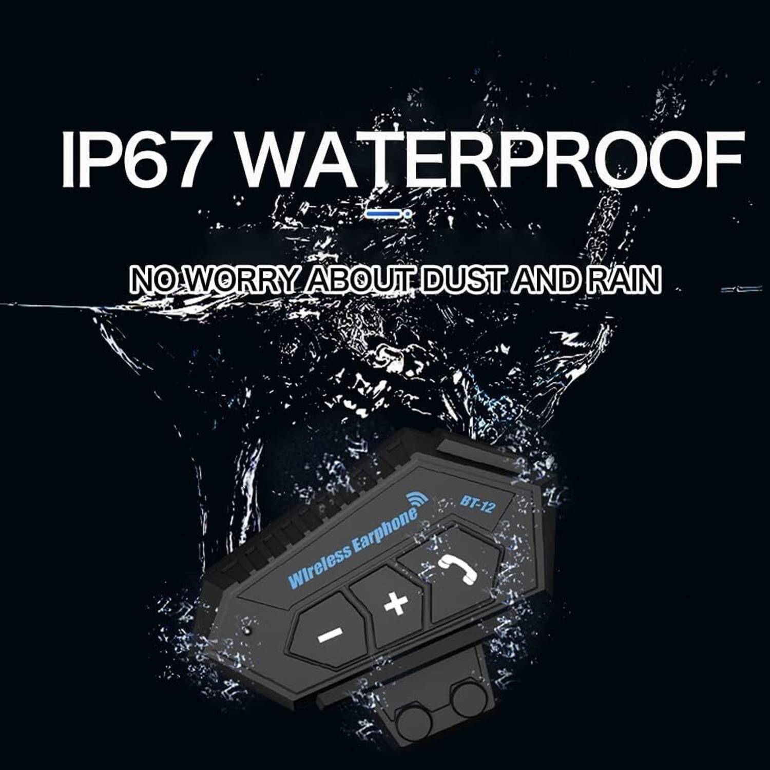 UPOZA BT12 Motorcycle Helmet Bluetooth Headset - Image 2