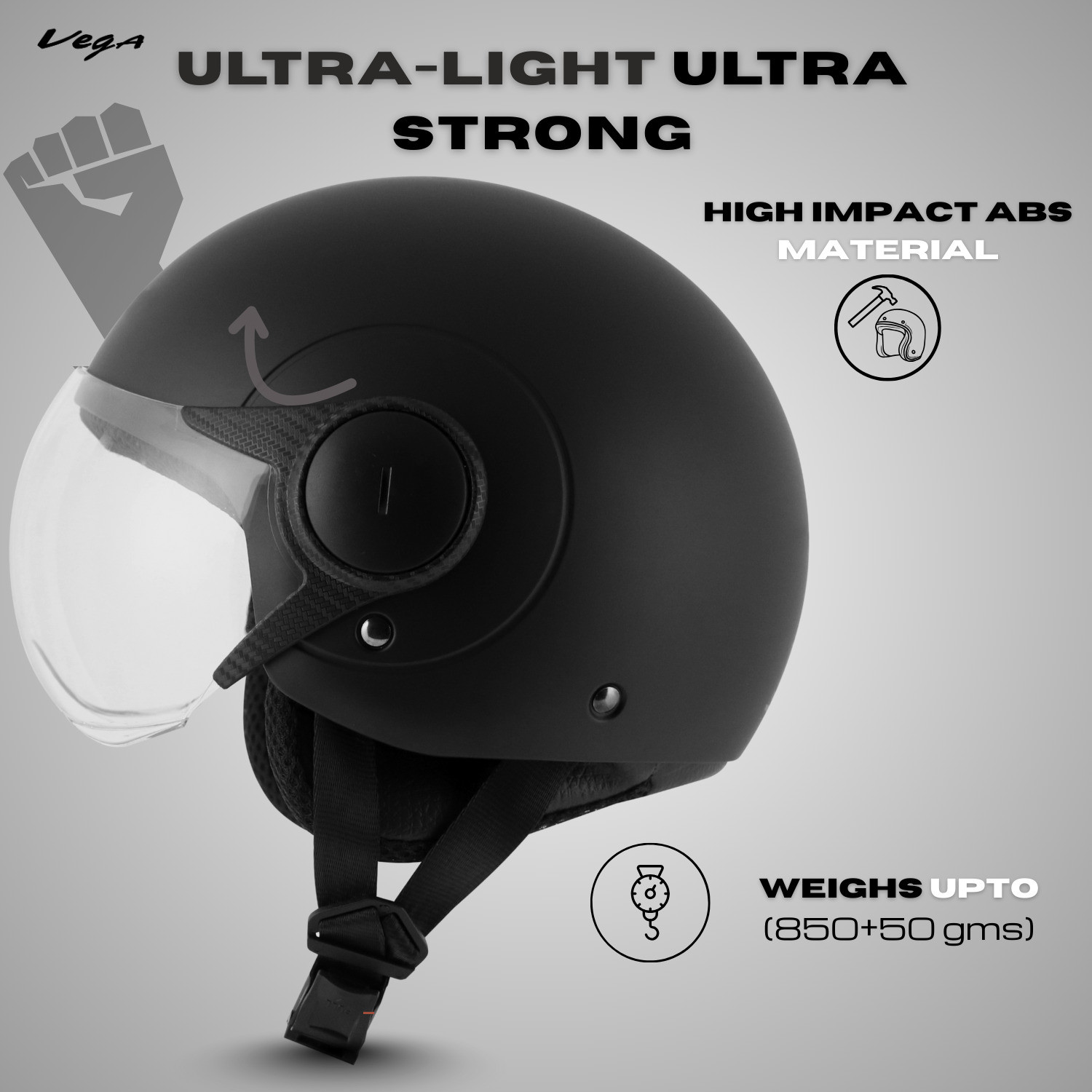 Image of VEGA Atom Motorbike Helmet