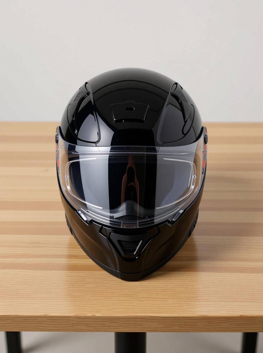 Axor Apex Solid Motorbike Helmet Black - Image 4