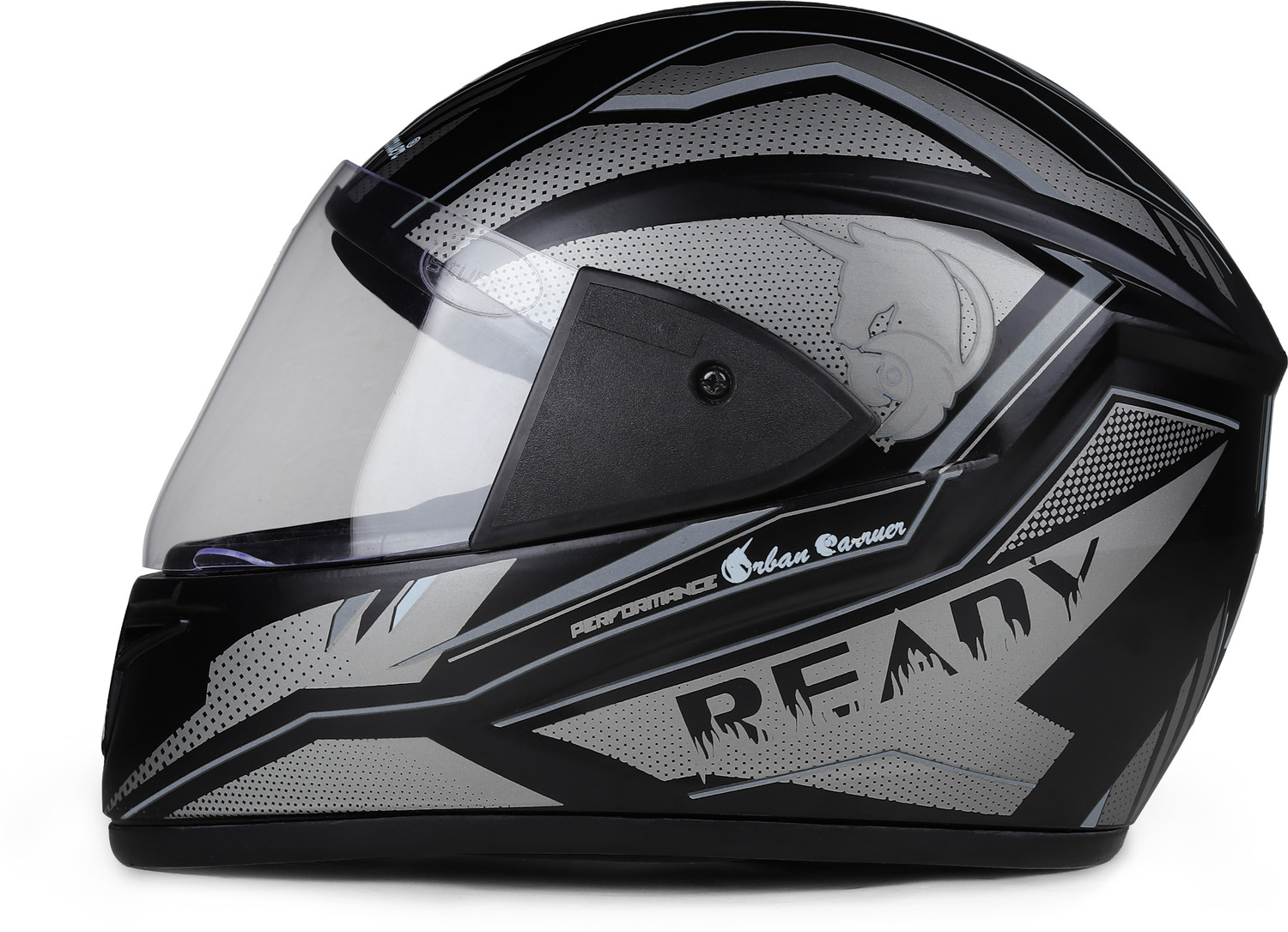Image of urban carrier ABS Material Full Face Stylish Helmet with Clear Visor For Men(D15) Motorbike Helmet