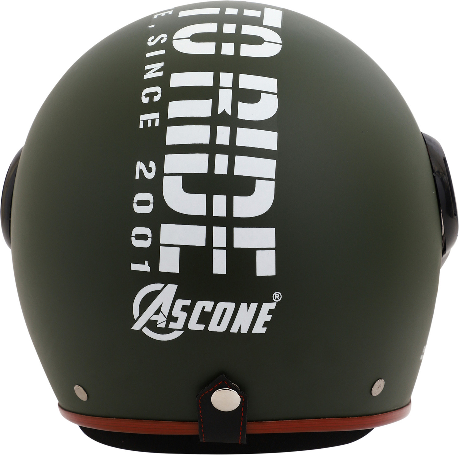 Image of ASCONE Thump BTR Open Face Helmet, Unisex, ISI Approved, Clear PC Visor, Medium, 58cm Motorbike Helmet