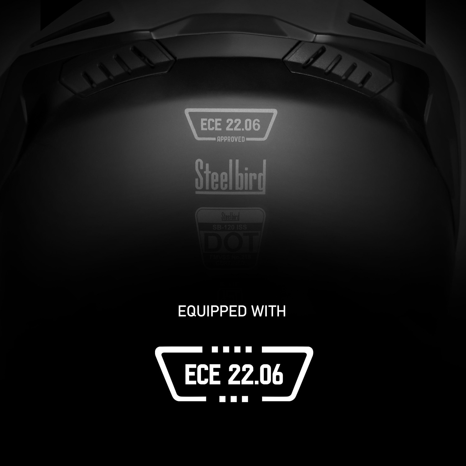 Image of Steelbird Fighter ECE 22.06 SB-120 Gen-Z Helmet with Pinlock-30 | Inner Sun Shield | Motorbike Helmet