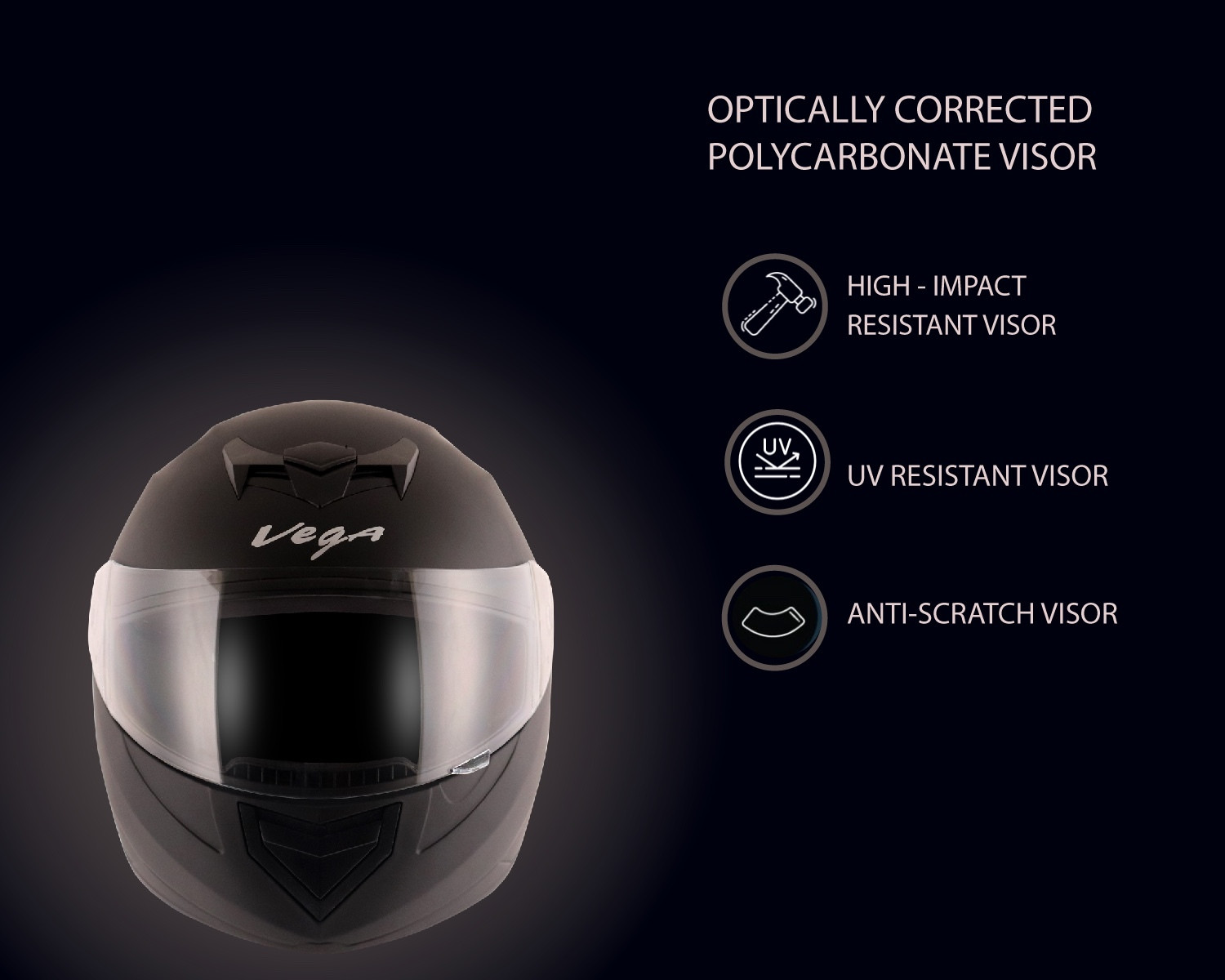Image of VEGA Edge Dx Motorbike Helmet