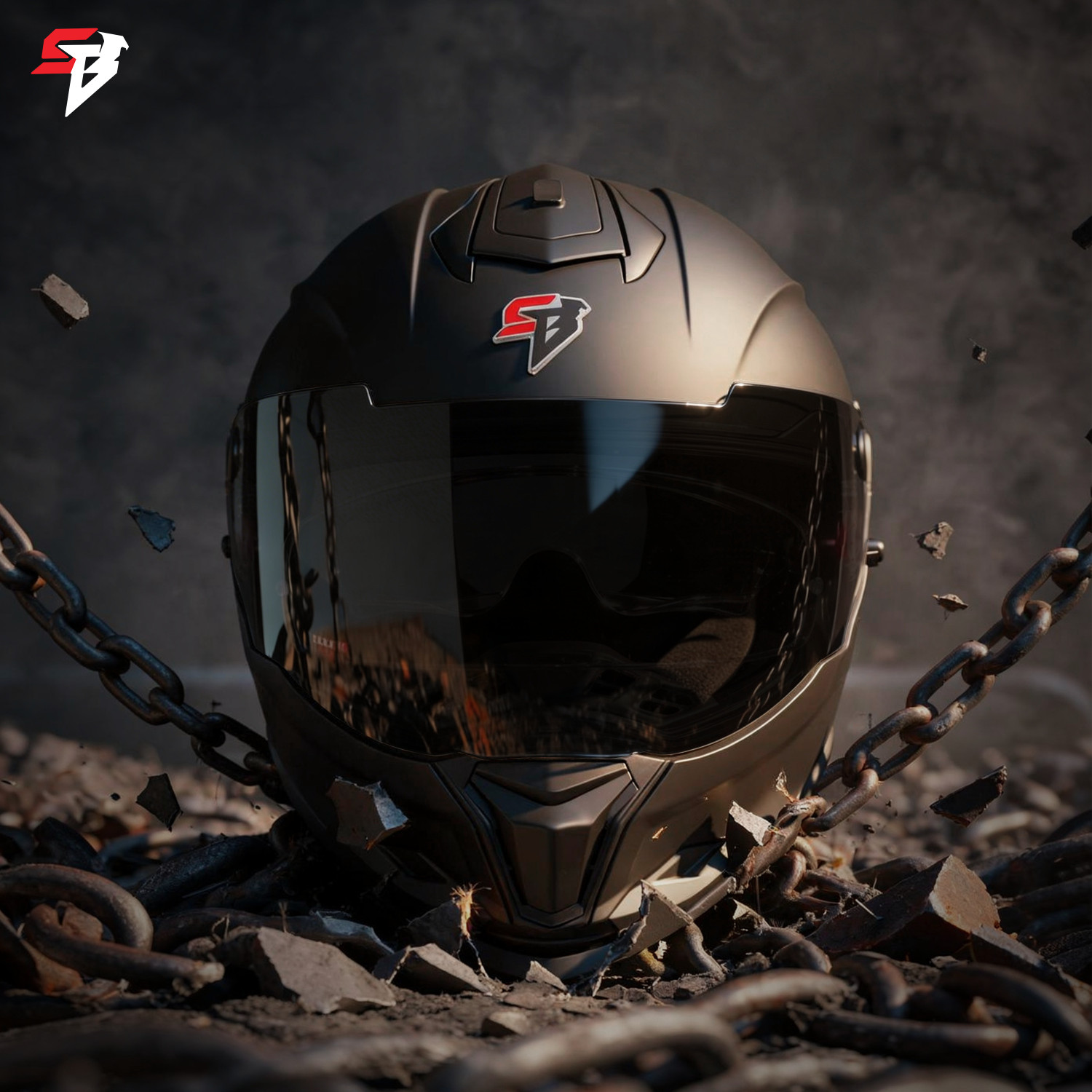 Image of Steelbird Fighter ECE 22.06 SB-120 Gen-Z Helmet with Pinlock-30 | Motorbike Helmet
