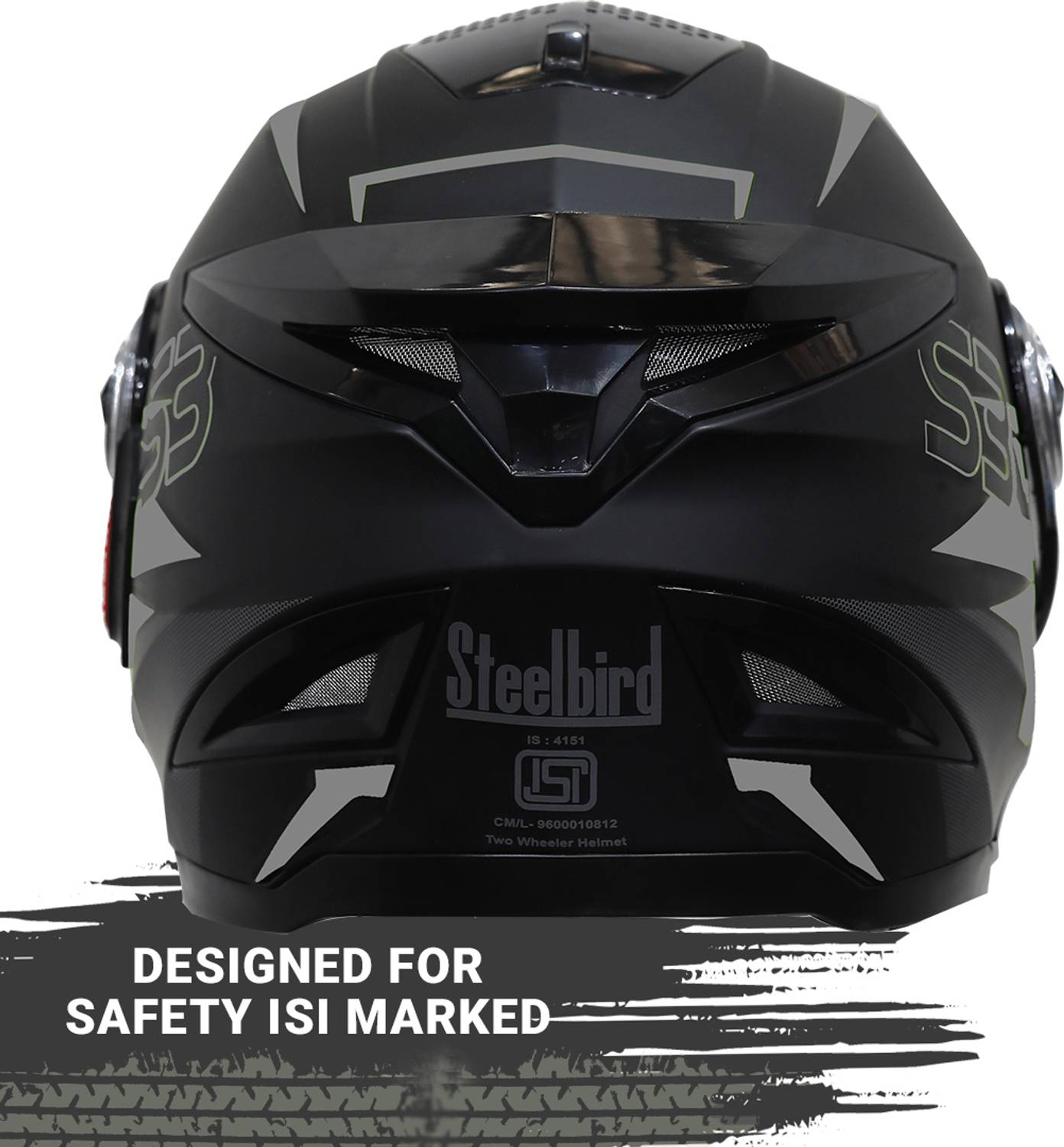Steelbird SBH-17 Terminator Full Face Graphic Motorbike Helmet - Image 5
