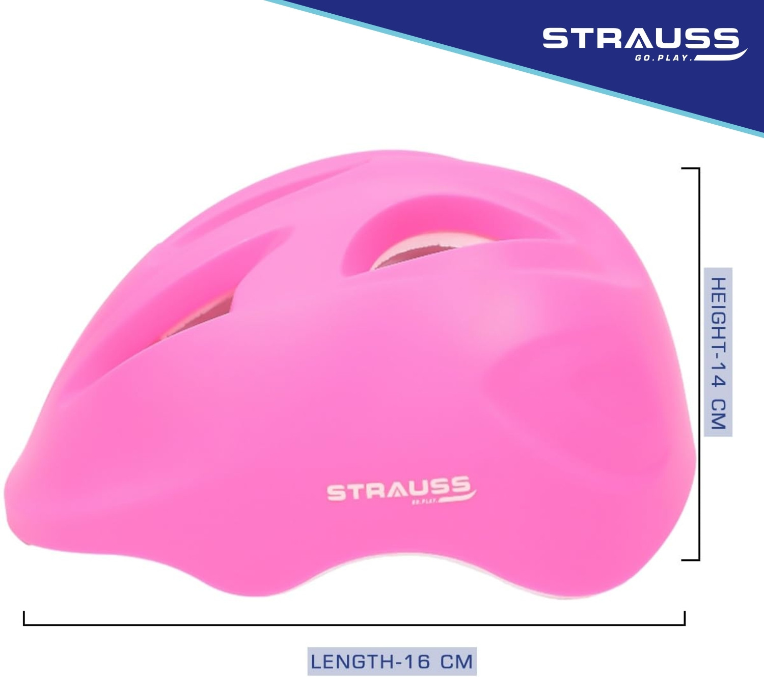 Image of Strauss GlideX Bicycle /skate helmet with adjustable fit and lightweight Cycling Helmet