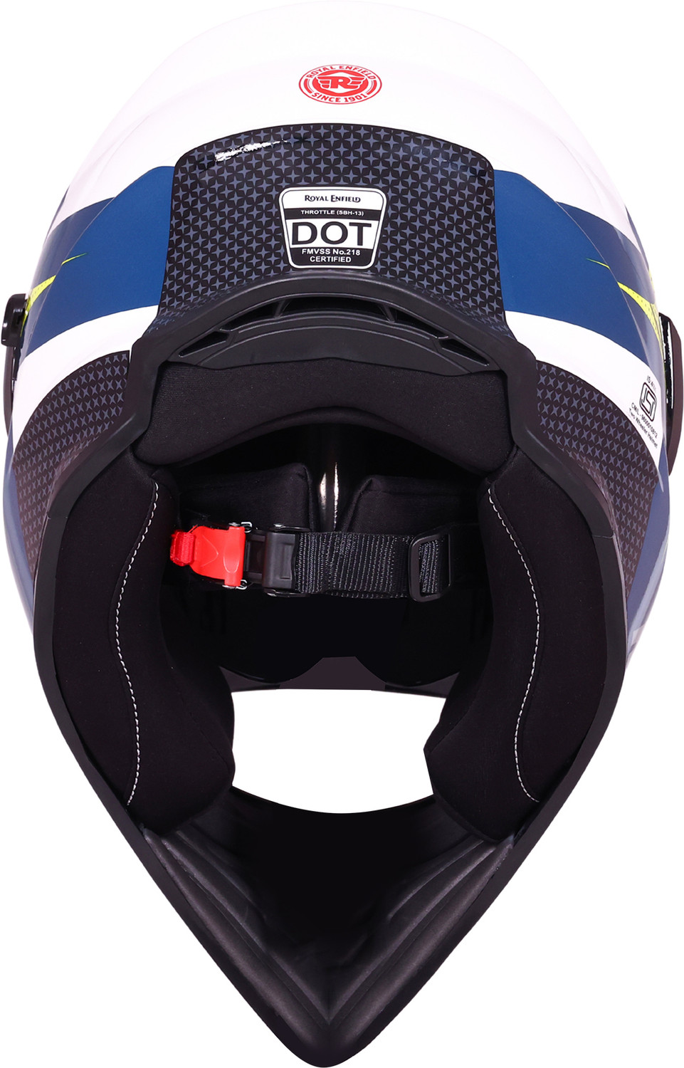 Image of ROYAL ENFIELD Throttle Kinetic Dual Sport Helmet with Graphics | ISI & DOT | For Men & Women Motorbike Helmet