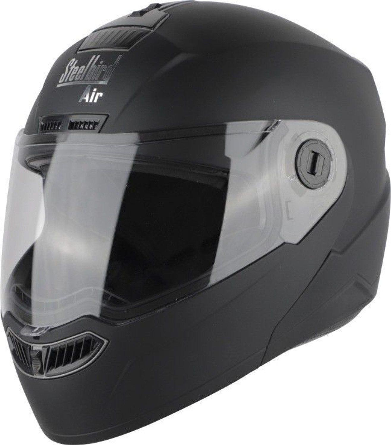 Image of Steelbird Air SBA-7 FLIP-UP HI-QUALITY DASHING BLACK 620MM BIG SIZE XL Motorbike Helmet