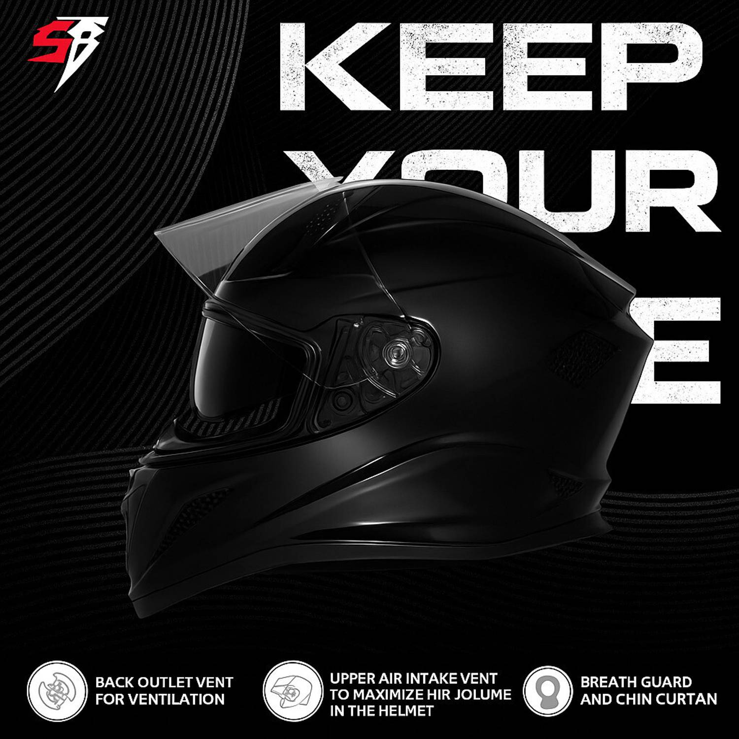 Steelbird SBH-25 Rudra Full Face Helmet - Image 3