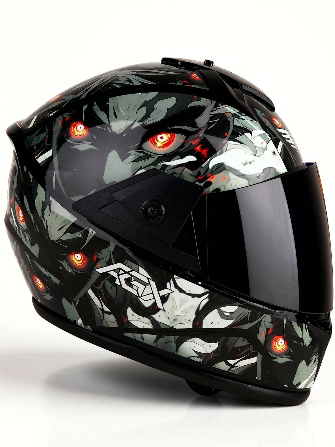 FOROLY Fighter Demon Full Face Helmet - Image 4