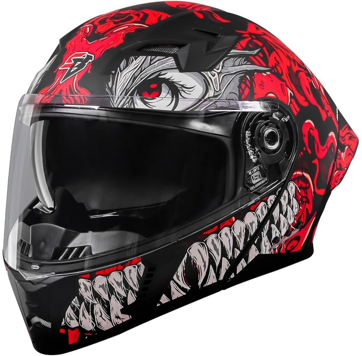 Image of Steelbird Air SBA-20 ISS DRACO Flip Up ISI Certified Medium With Inner Smoke Sun Shield Motorsports Helmet