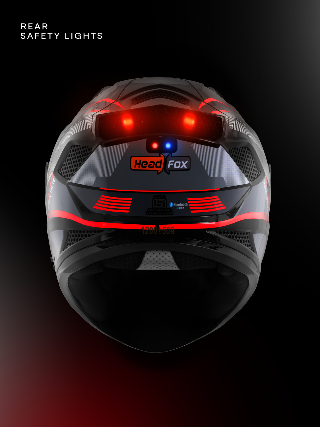 Image of HEADFOX N2F Track Smart Bluetooth For Men & Women| ISI Certified, Music & Calls Motorbike Helmet