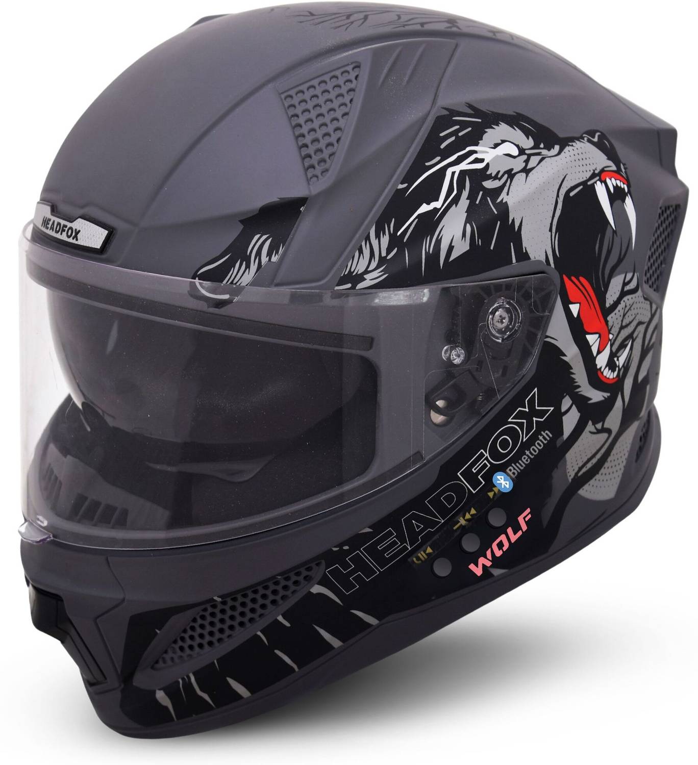HEADFOX N2F Wolf AI Smart Bluetooth Helmet for Men & Women, ENC