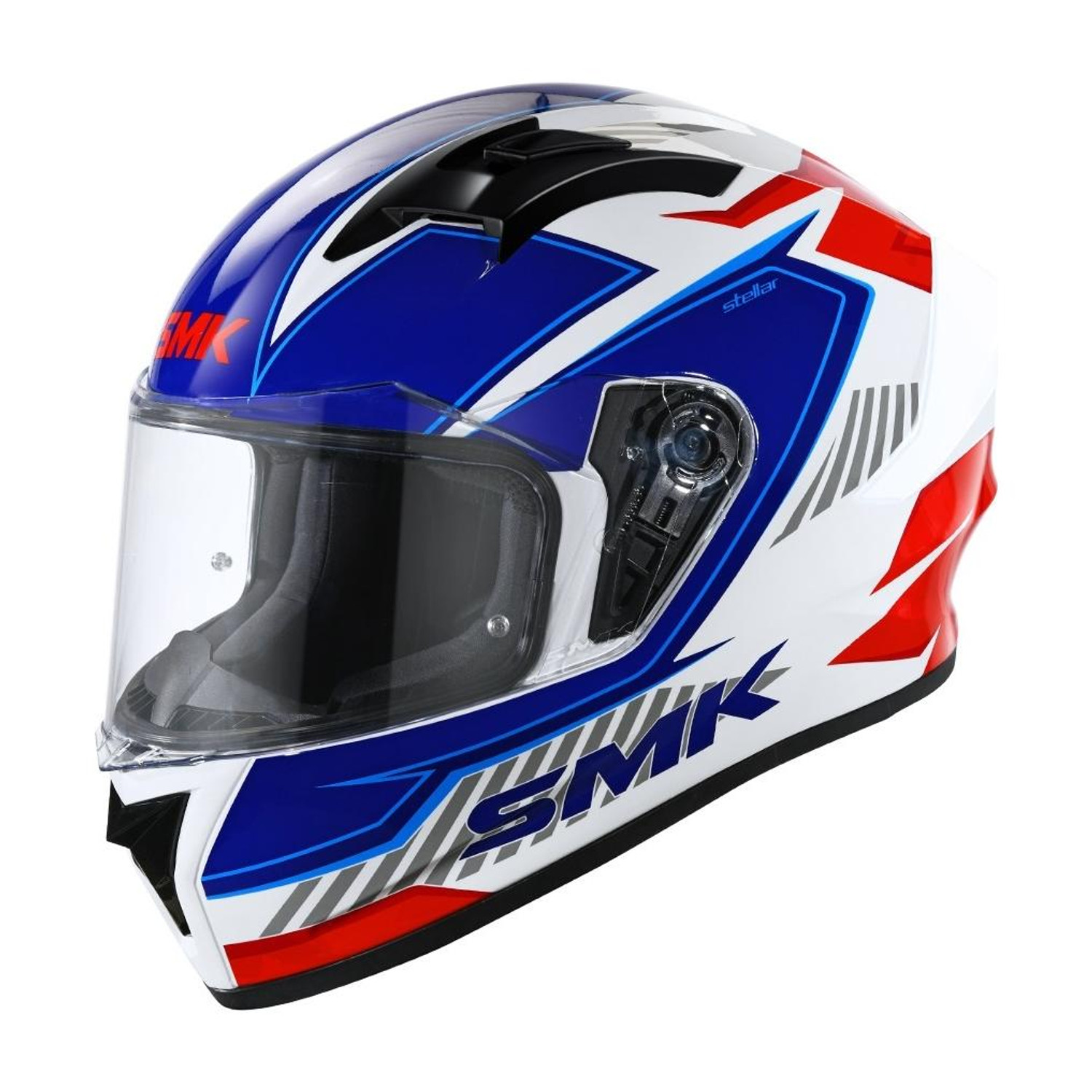 Image of SMK Stellar Sports Adox Motorbike Helmet (Multicolor)