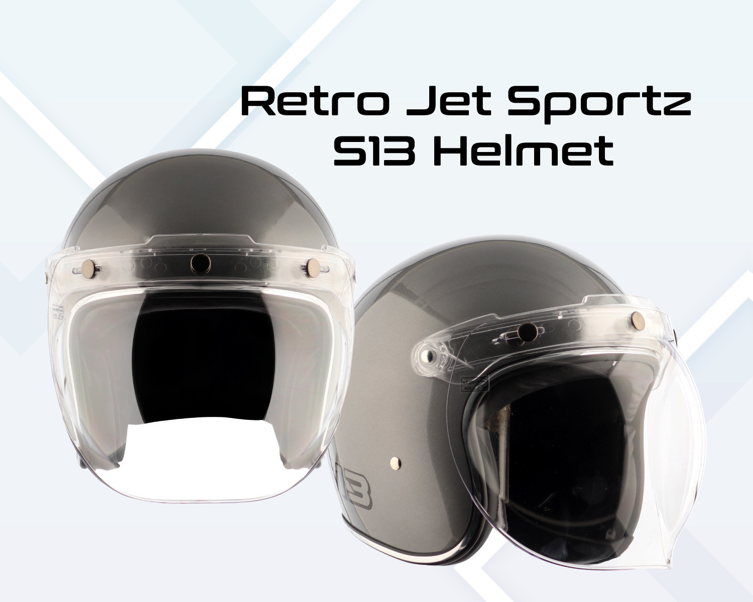 Image of Axor Retro Jet Sportz S13 Motorbike Helmet