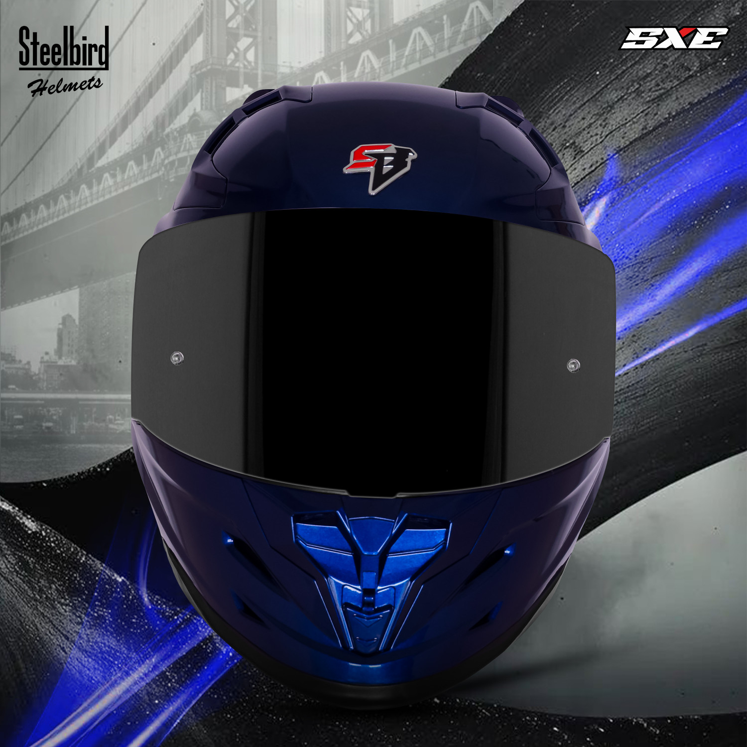 Image of Steelbird SBH 61 SXE ISI and Dot Certified Full Face Motorbike Helmet