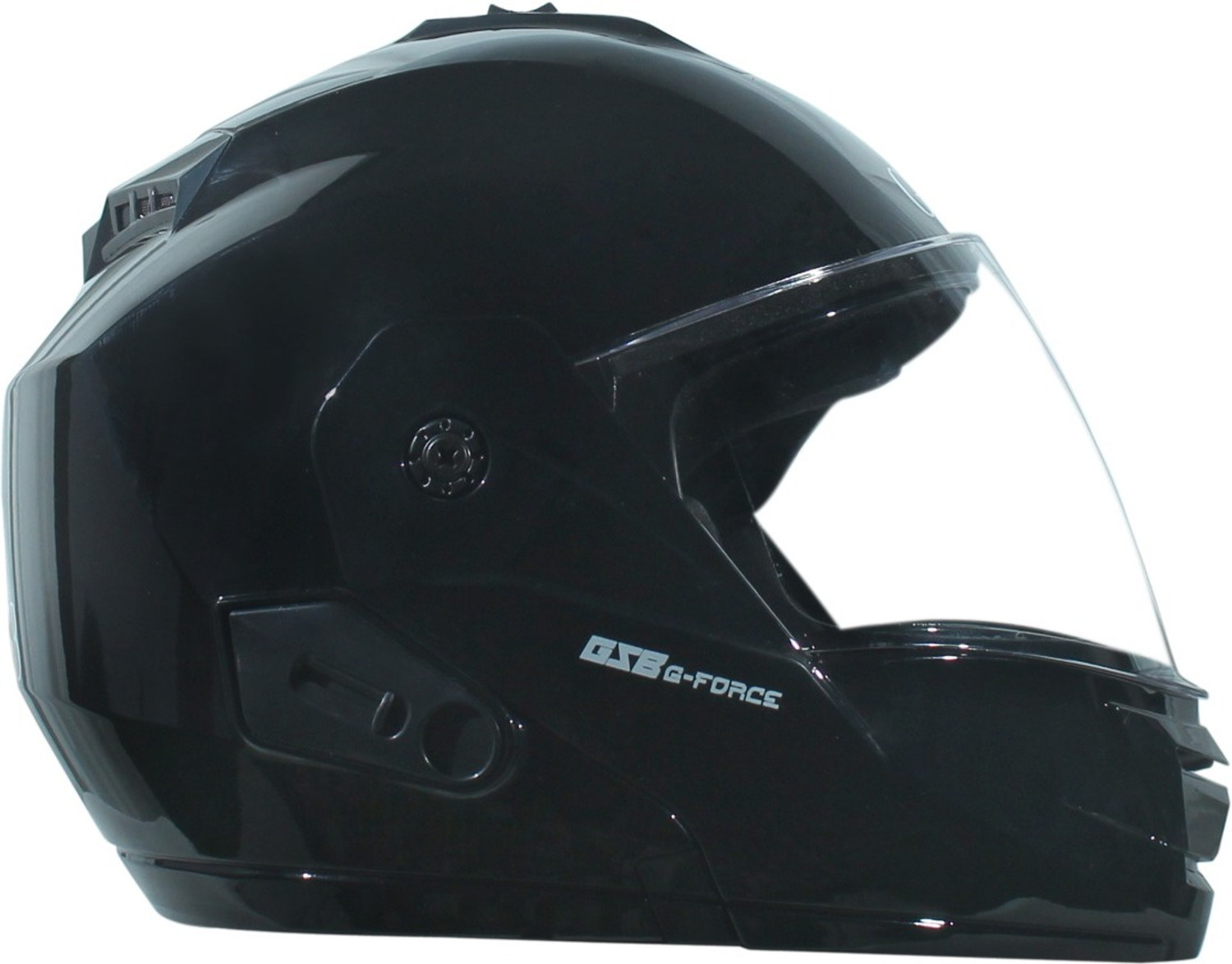 Image of GSB GFORCE FLIPUP BLACK GLOOSY VISOR 1 Motorbike Helmet