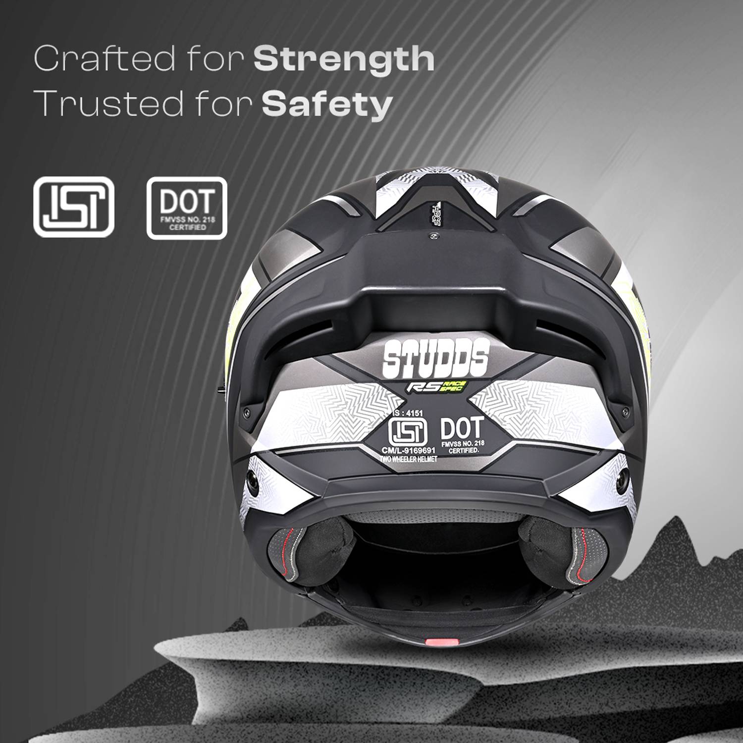 STUDDS Trooper D4 Race Flip-Up Helmet - Image 5