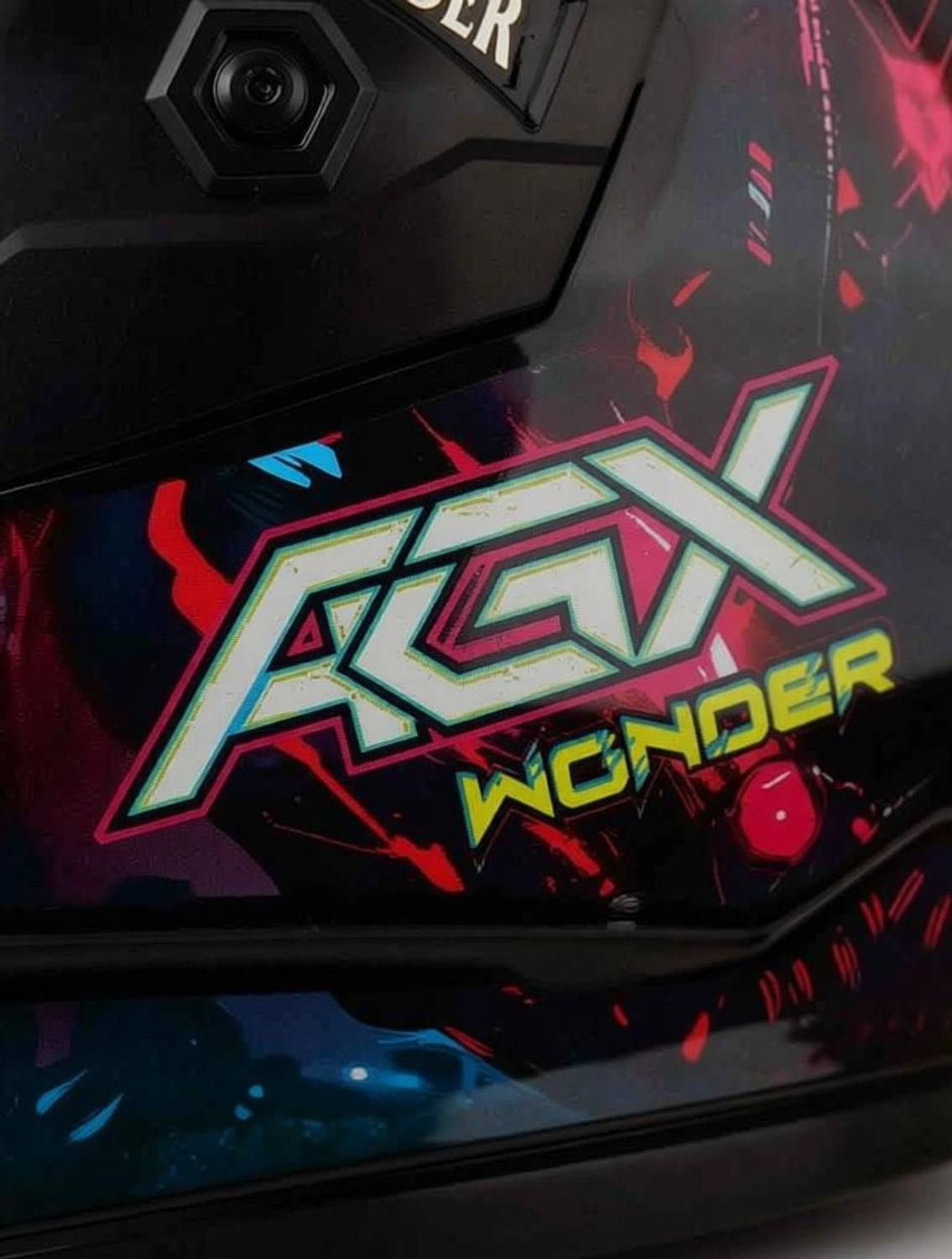 Agx Wonder Cyberpunk Motorbike Helmet - Image 2