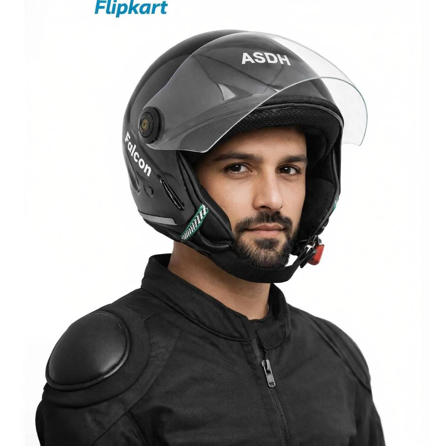 ASDH Half Face Motorbike Helmet For Men and Women Black Track** Motorbike Helmet
