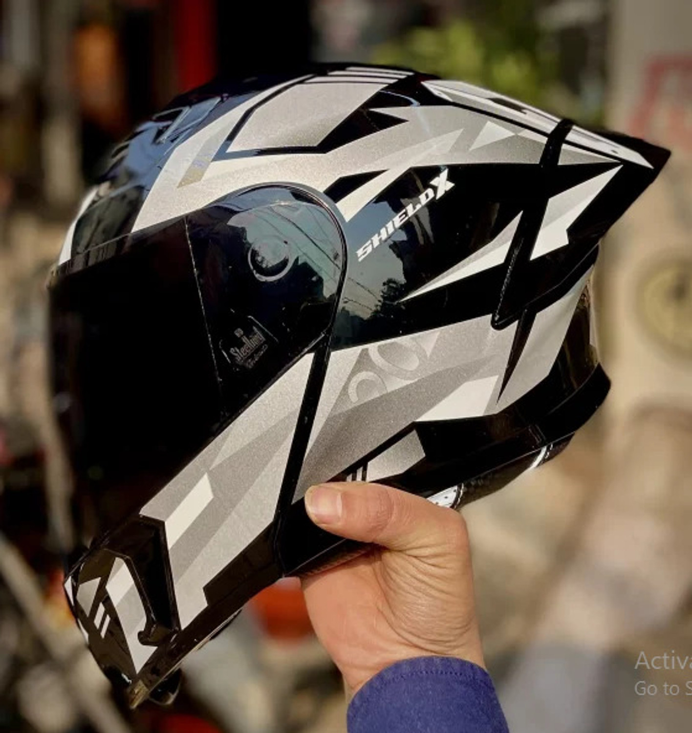 Image of Steelbird Air SBA-20 Shield X ISI Certified Flip-Up Graphic Helmet for Men and Women Motorbike Helmet