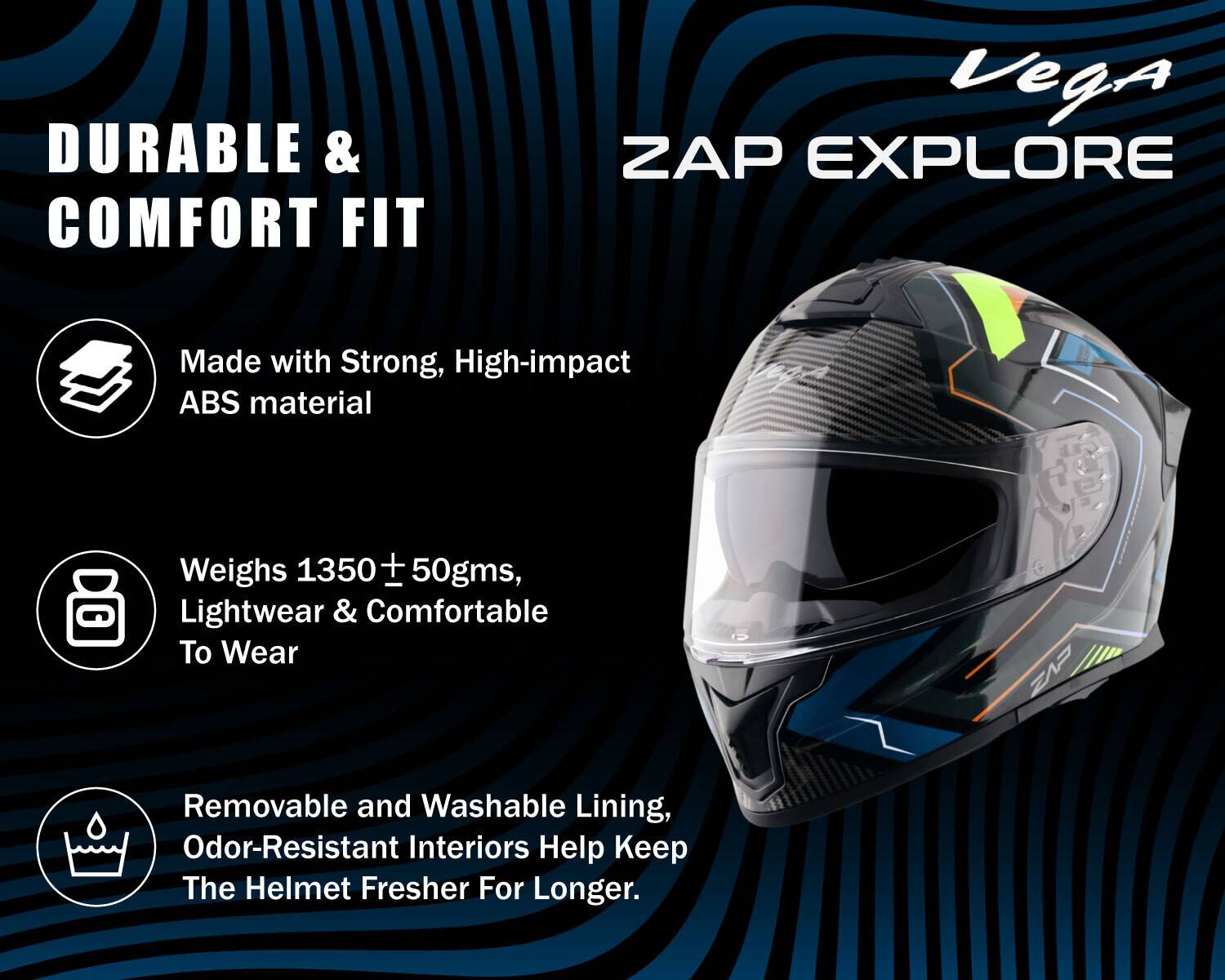 VEGA Zap Explore D/V Motorbike Helmet - Buy VEGA Zap Explore D/V