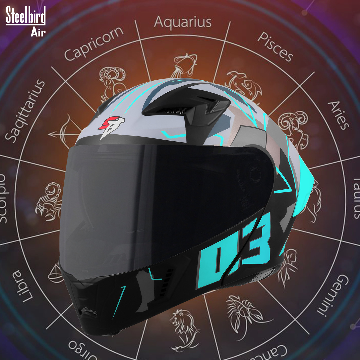 Image of Steelbird SBA-20 03 ISI Certified Flip-Up Helmet for Men Motorbike Helmet