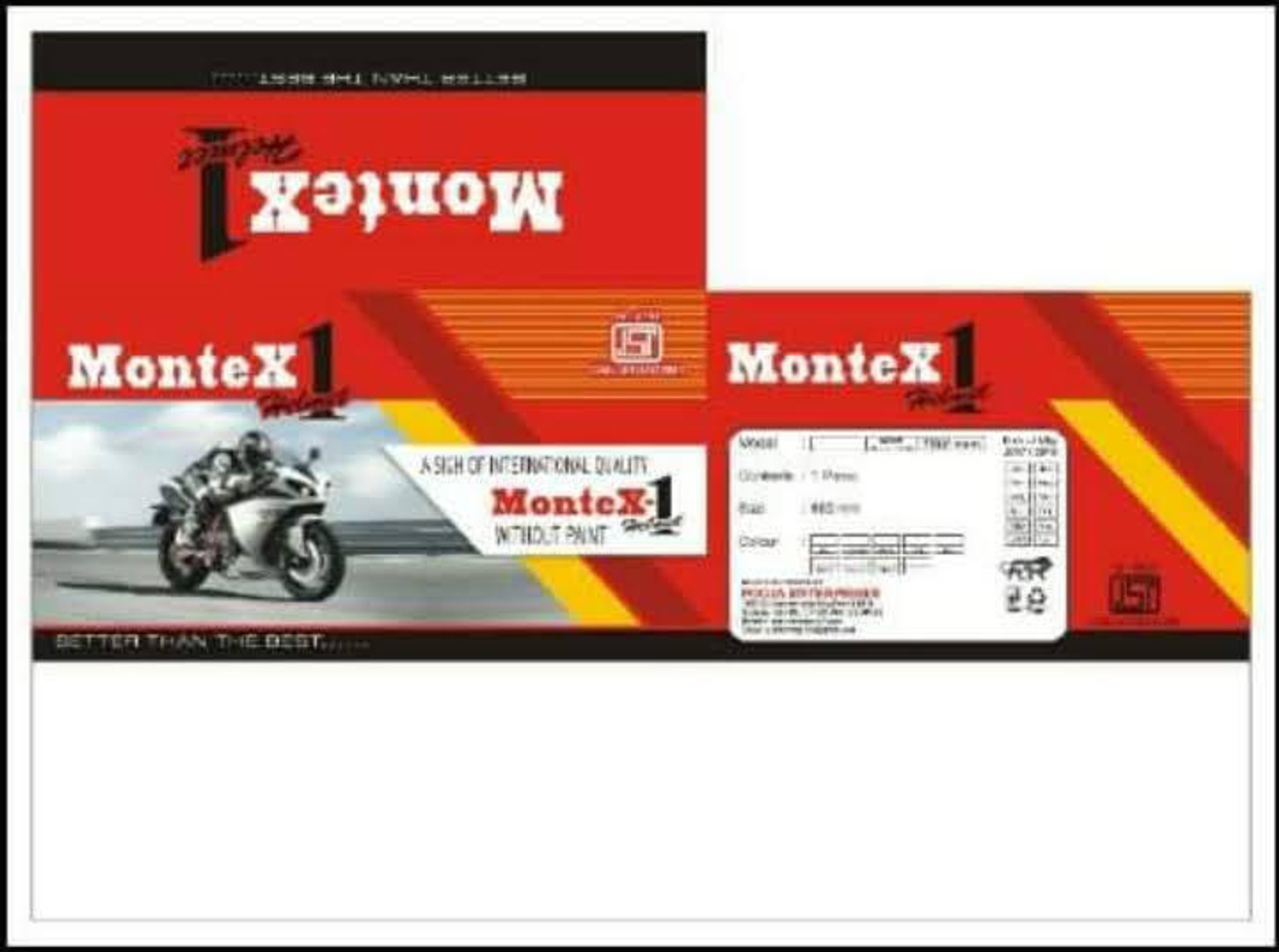 Image of MonteX-1 redfullface22 fit Motorbike Helmet