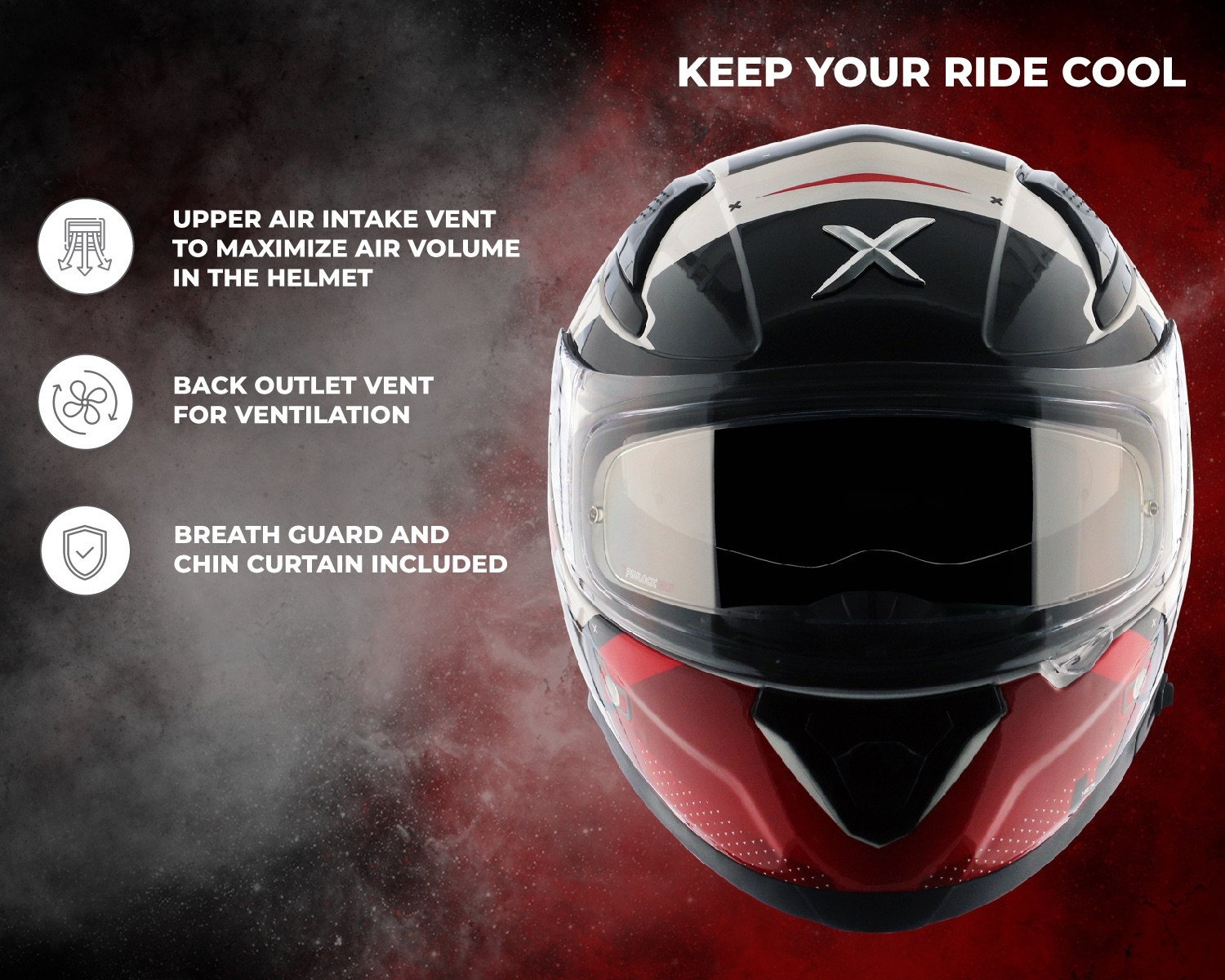 Image of Axor Apex Hex-2 Motorbike Helmet