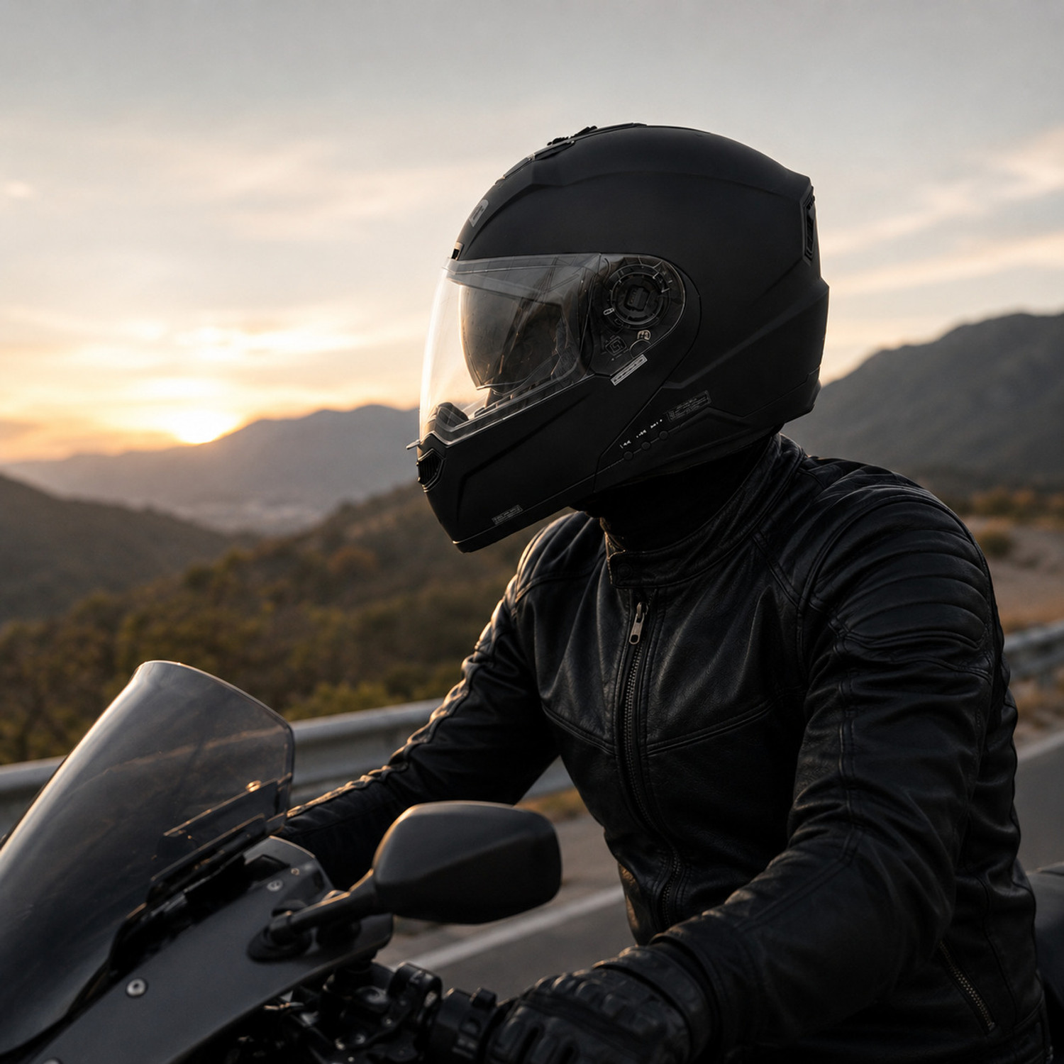 Image of HEADFOX N2 Air 7 Smart Bluetooth GPS | Waterproof | Calls | Music | Voice Asst. Motorbike Helmet (Black, Black)
