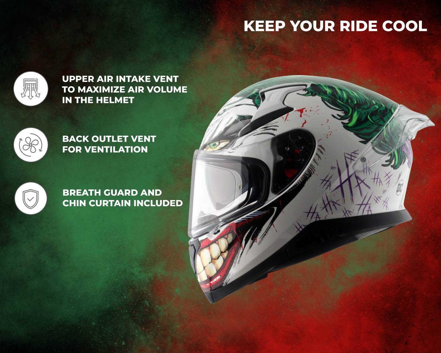 Axor Apex Joker Motorbike Helmet White - Image 5