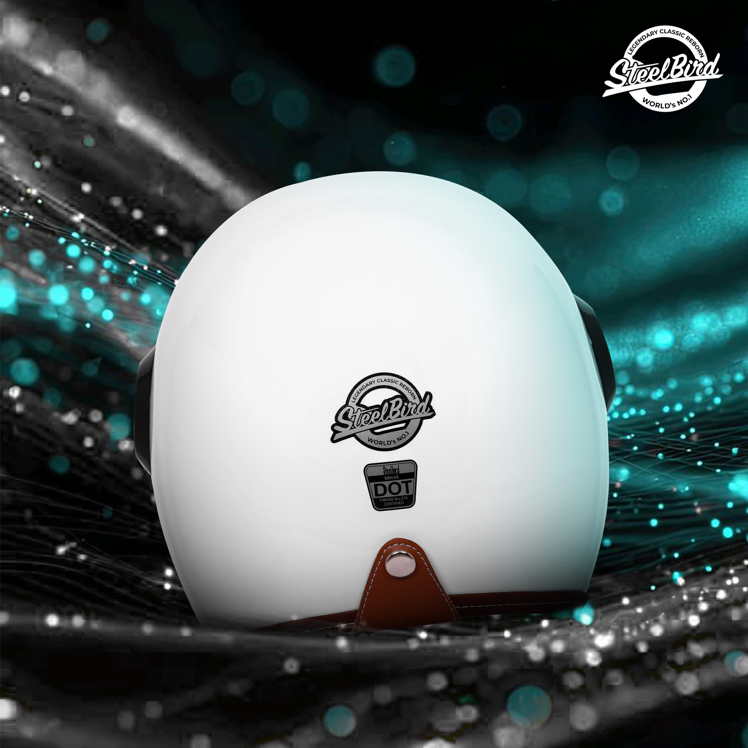 Image of Steelbird SBH-65 3.0 Retro With Peak Cap ISI And DOT Certified Open Face Helmet Motorbike Helmet
