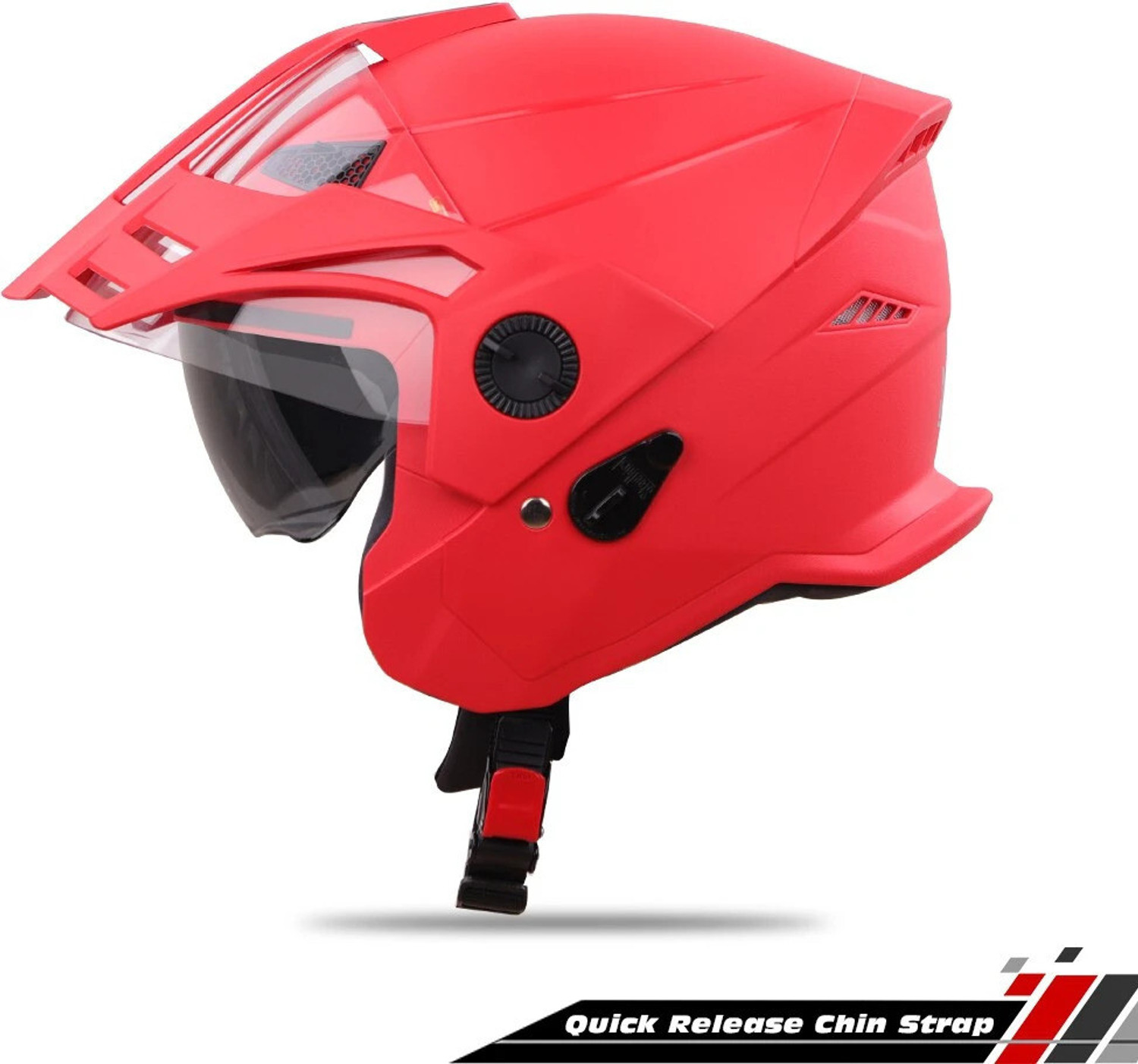 Image of Steelbird SBH-23 GT Plus Open Face ISI Certified Helmet with Inner Sun Shield Motorbike Helmet