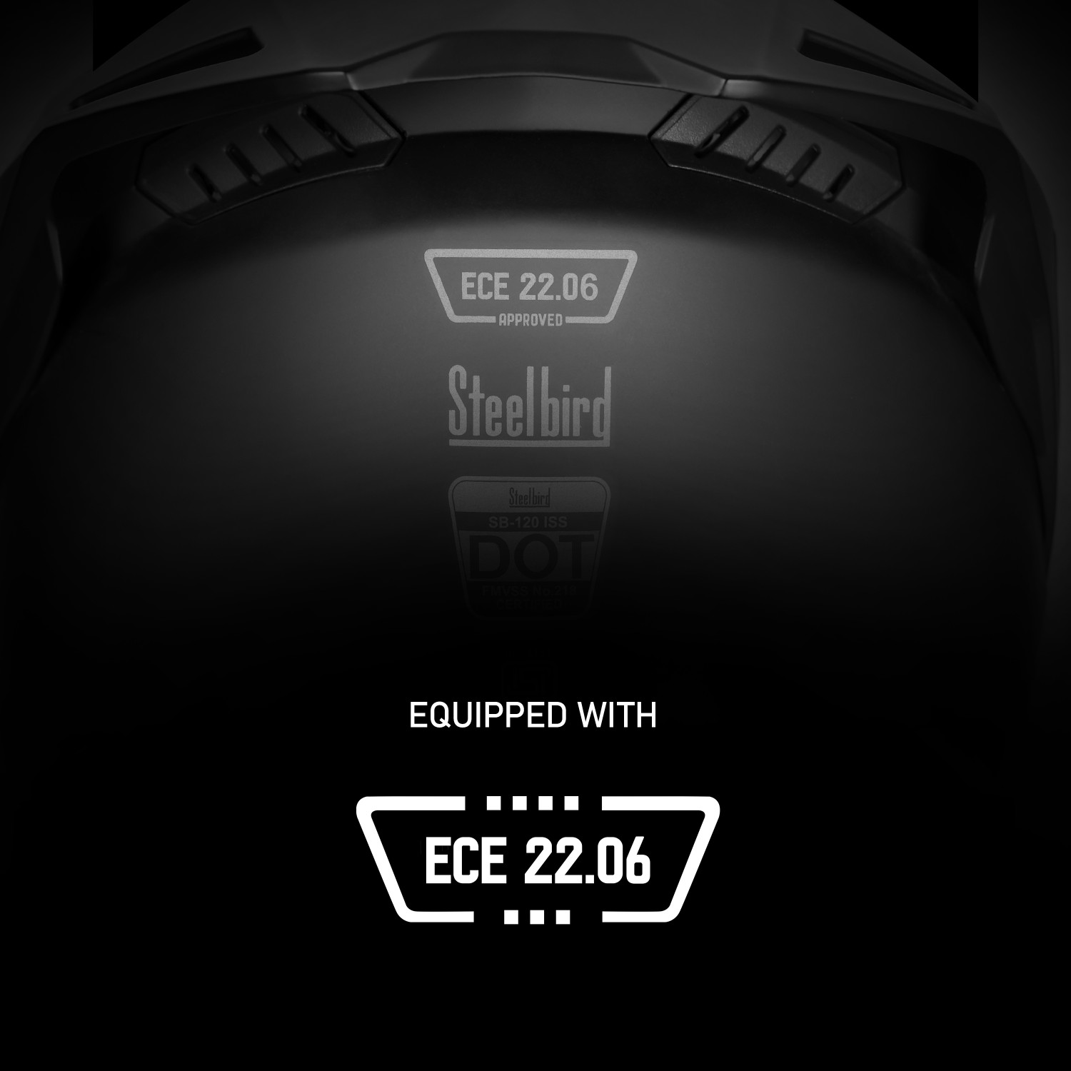 Image of Steelbird Fighter ECE 22.06 SB-120 Gen-Z Helmet with Pinlock-30 | Motorbike Helmet
