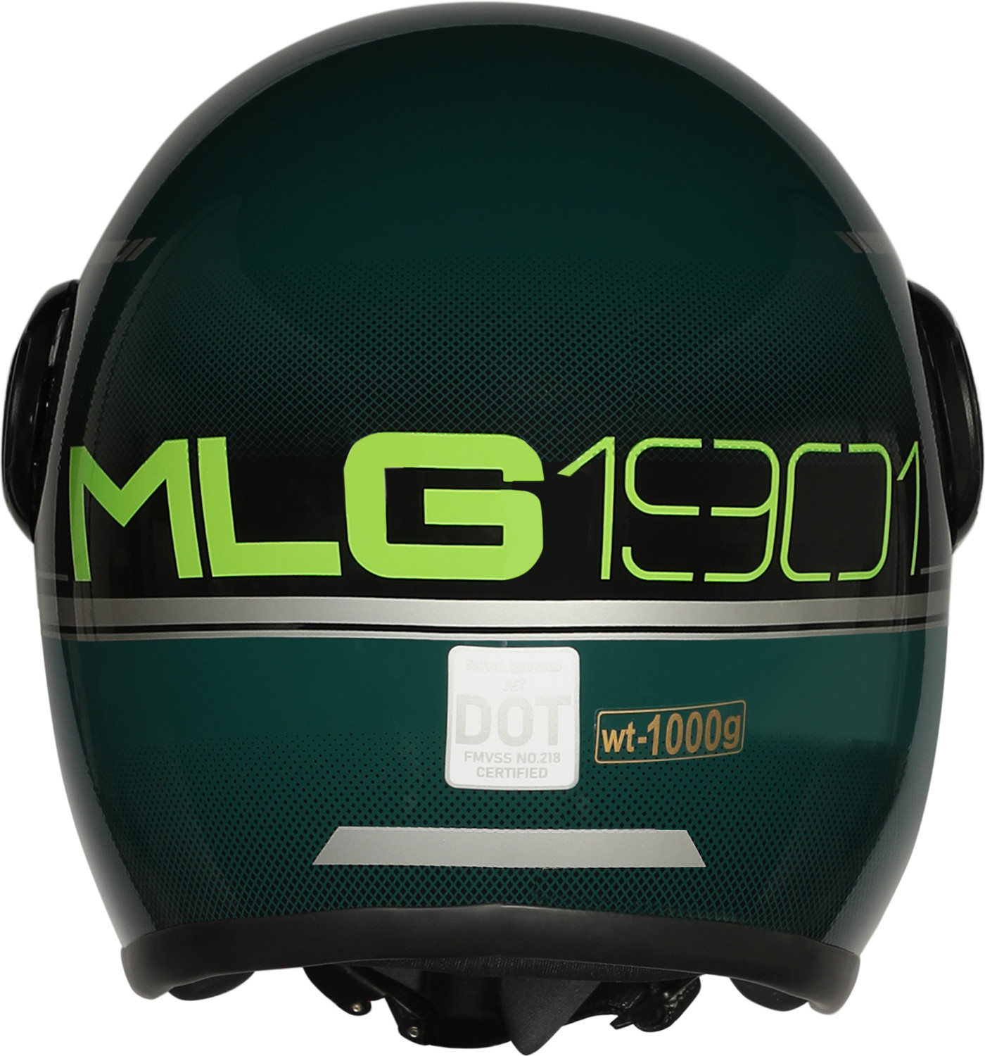 Image of ROYAL ENFIELD Jet MLG Neo 1901 Graphics Open Face with Visor ISI & DOT Certified Helmet Motorbike Helmet