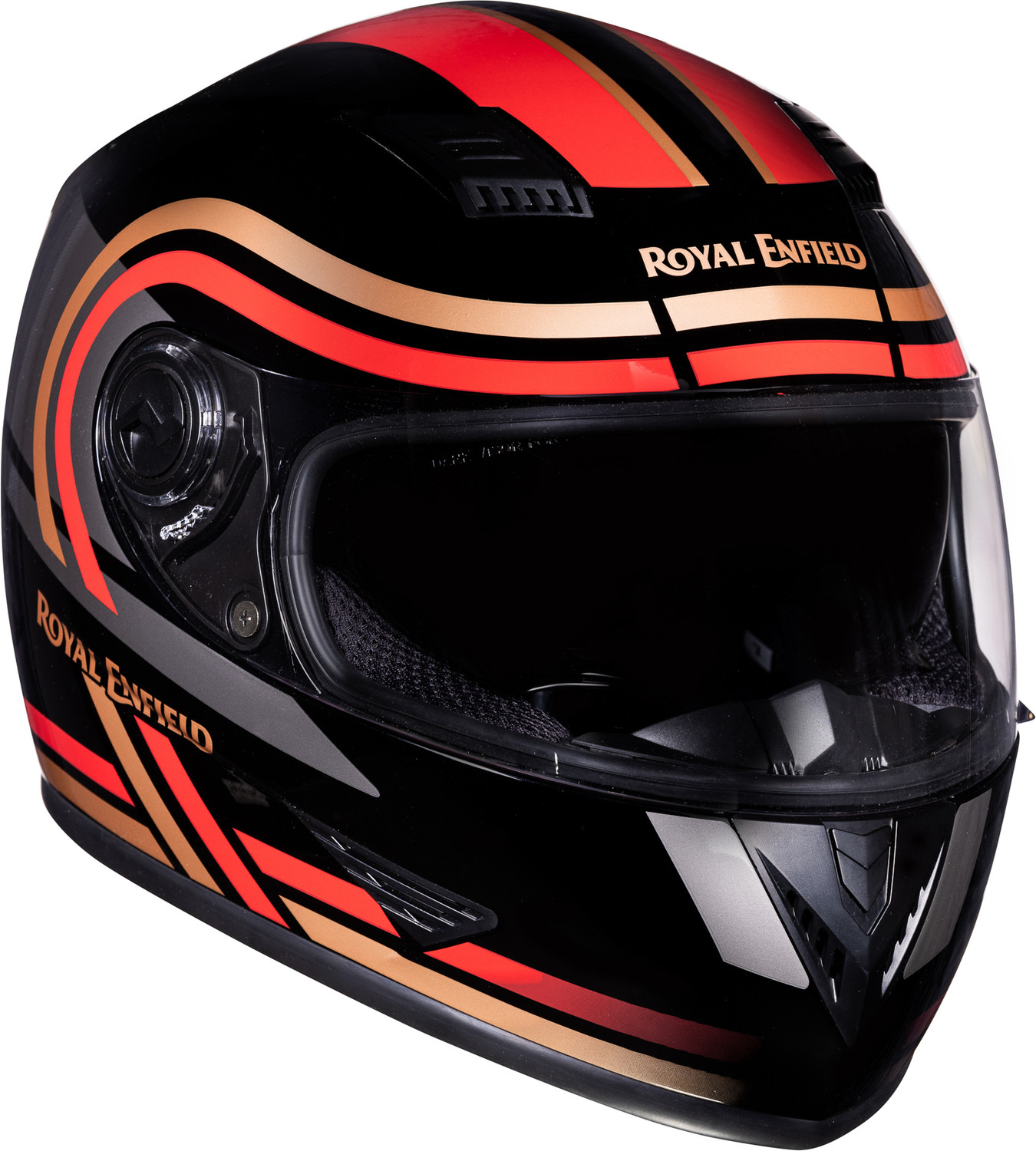 Image of ROYAL ENFIELD Stunner Graphics Helmet With Dual Visor ISI Certified Motorbike Helmet