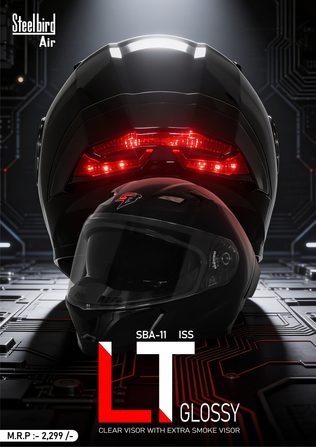 Image of Steelbird Air sba-11 Motorsports Helmet