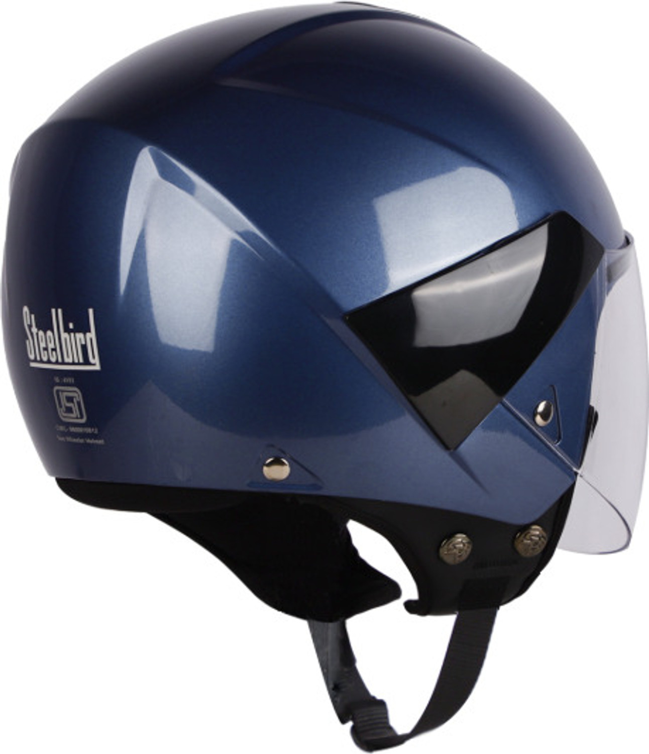 Image of Steelbird Air Sbh-5 Triple Nine ISI Certified Open Face Glossy 600mm Large Motorbike Helmet