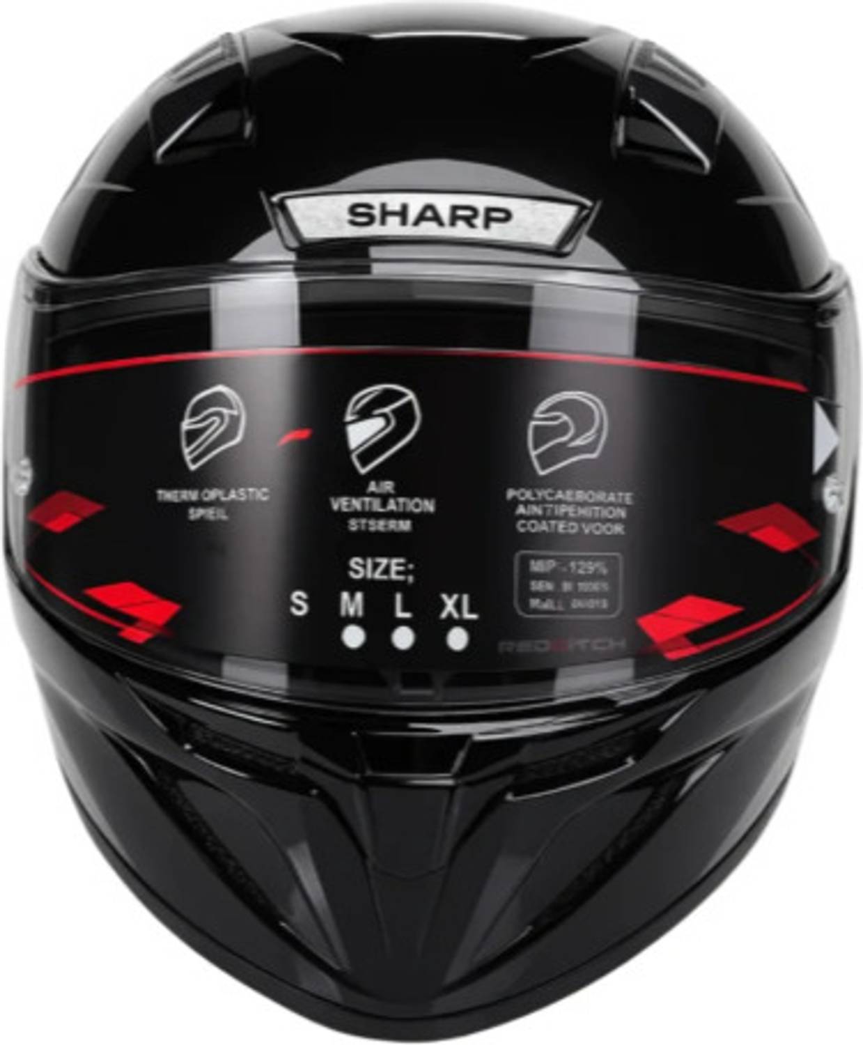 Steelbird Air SBH-25 Full Face Helmet 620mm Black - Image 2