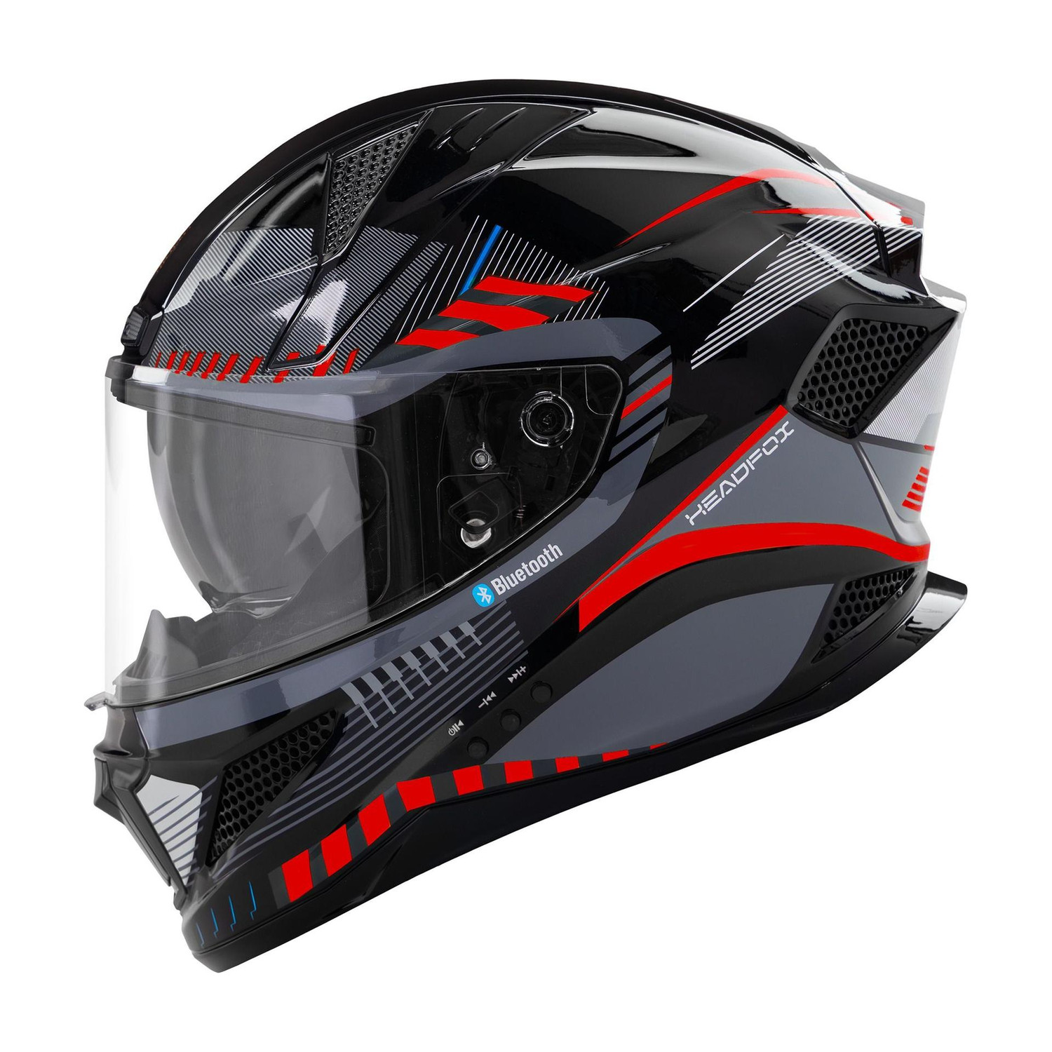 Image of HEADFOX N2F Track Smart Bluetooth For Men & Women| ISI Certified, Music & Calls Motorbike Helmet