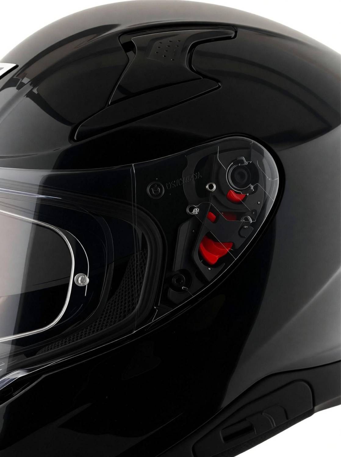 Axor Apex Solid Motorbike Helmet Black - Image 5