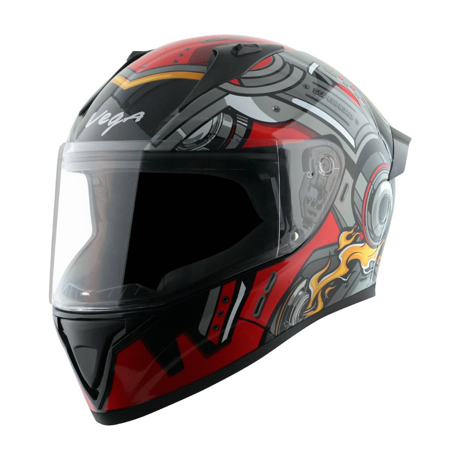 VEGA Bolt Superhero Motorbike Helmet