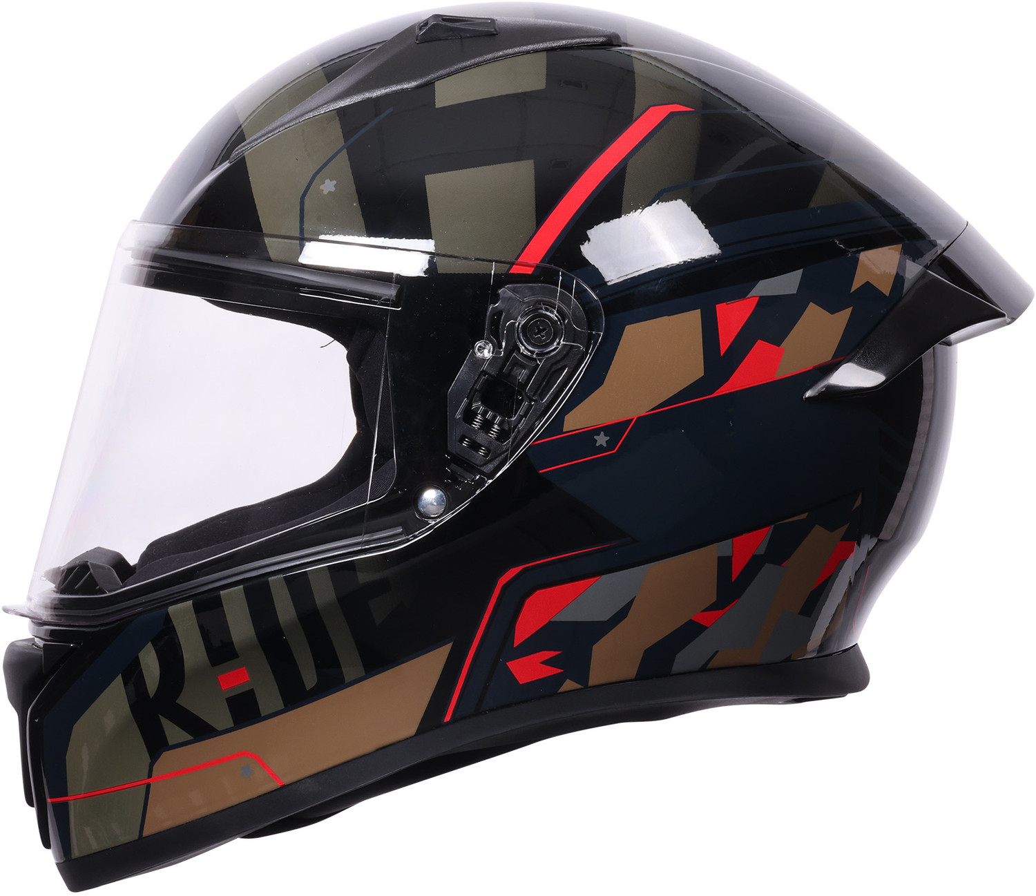 Image of ROYAL ENFIELD Roadster Geo Camo ISI & DOT Certified with Visor Full Face & Graphics Helmet Motorbike Helmet